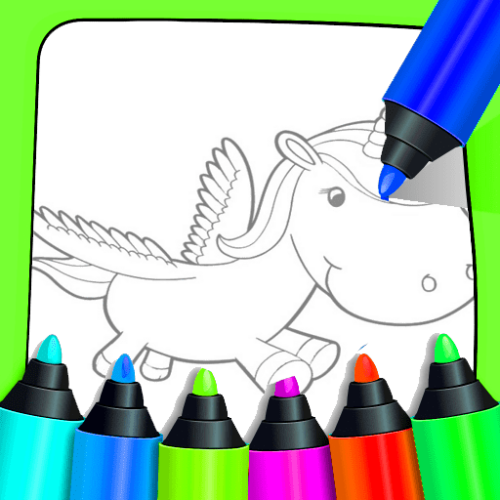 Unicorn Coloring For Kids